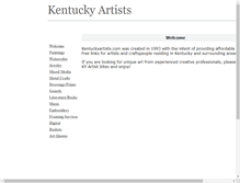 Tablet Screenshot of kentuckyartists.com